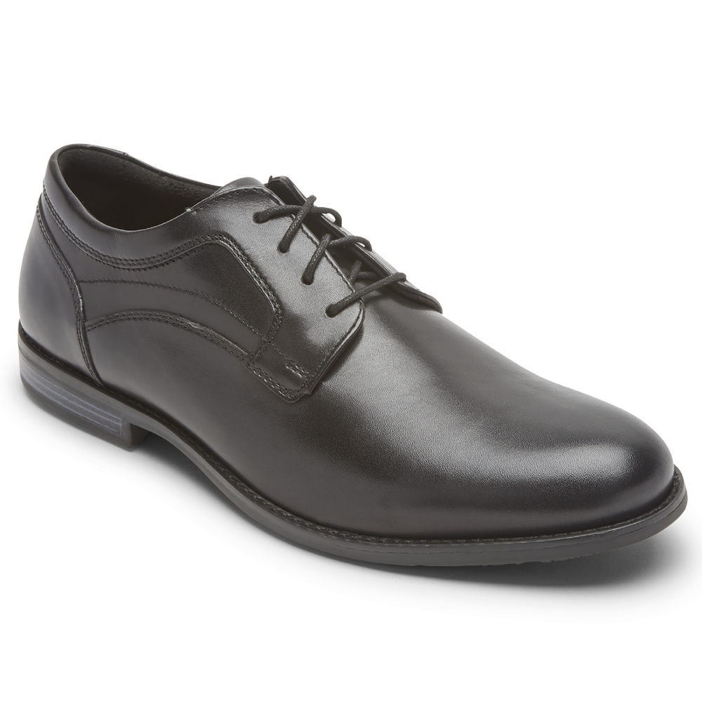 Rockport Oxfords For Mens Black - Dustyn Plain Toe - CR3028461